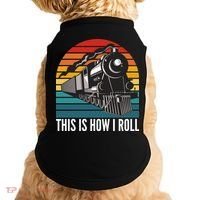This Is How I Roll Train, Funny Locomotive & Railroad Lover Doggie Tank thumb 0