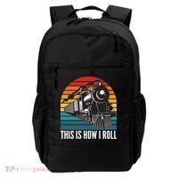 This Is How I Roll Train, Funny Locomotive & Railroad Lover Backpack thumb 0