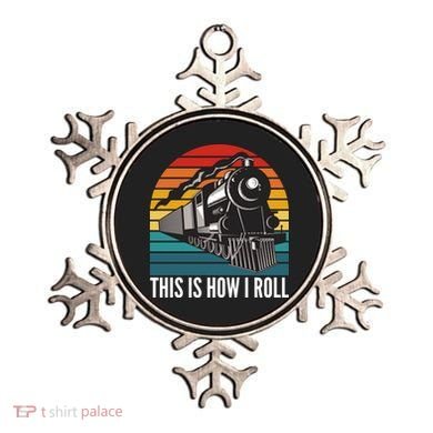 This Is How I Roll Train, Funny Locomotive & Railroad Lover Ornament