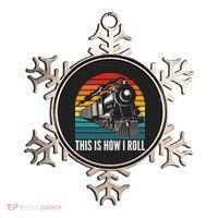 This Is How I Roll Train, Funny Locomotive & Railroad Lover Ornament thumb 0