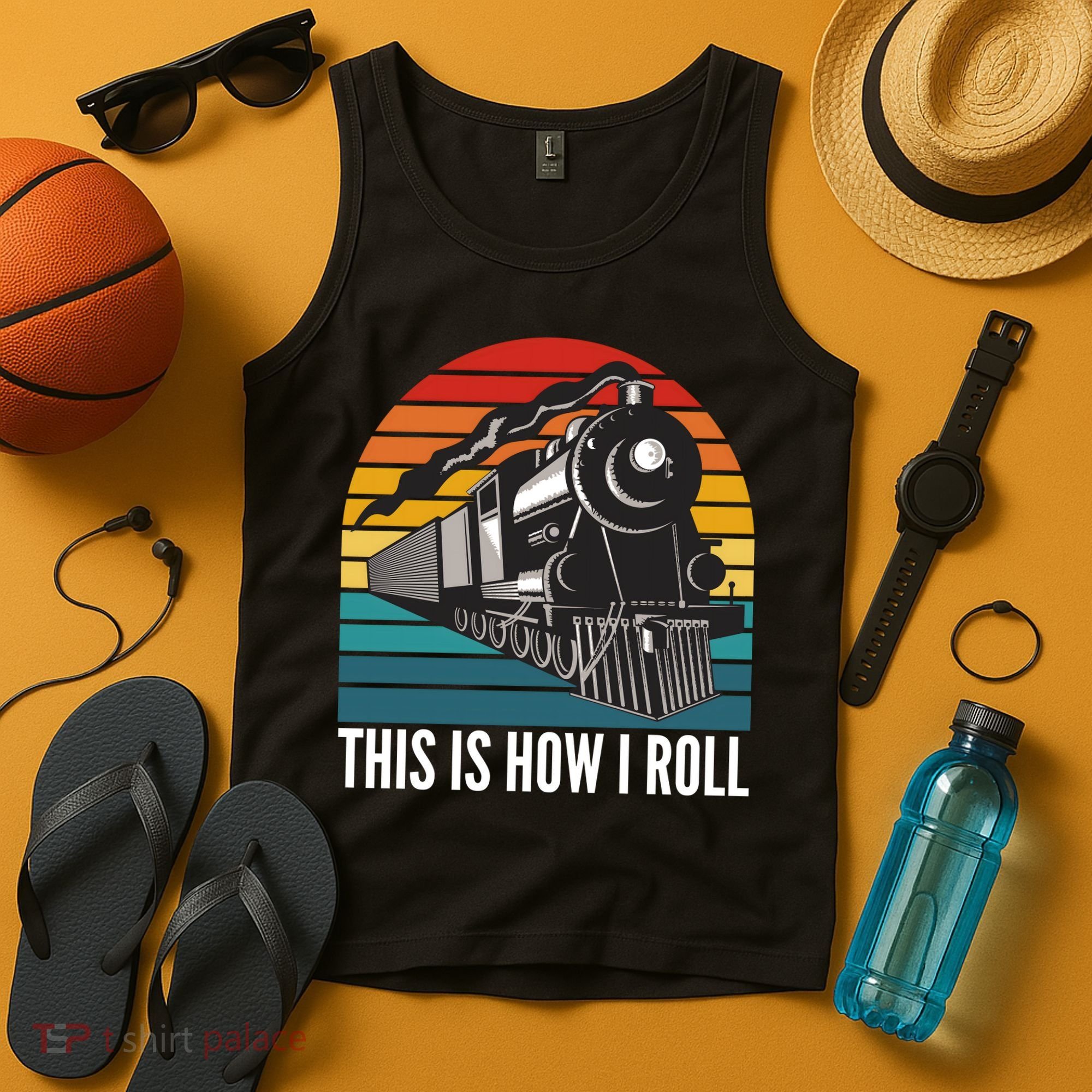 This Is How I Roll Train, Funny Locomotive & Railroad Lover Tank Top