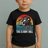 This Is How I Roll Train, Funny Locomotive & Railroad Lover Toddler T-Shirt thumb 2