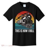 This Is How I Roll Train, Funny Locomotive & Railroad Lover Kids T-Shirt thumb 0
