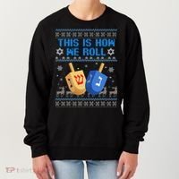 This Is How I Roll Dreidel Chanukah Ugly Hanukkah Sweater  Women's Sweatshirt thumb 0