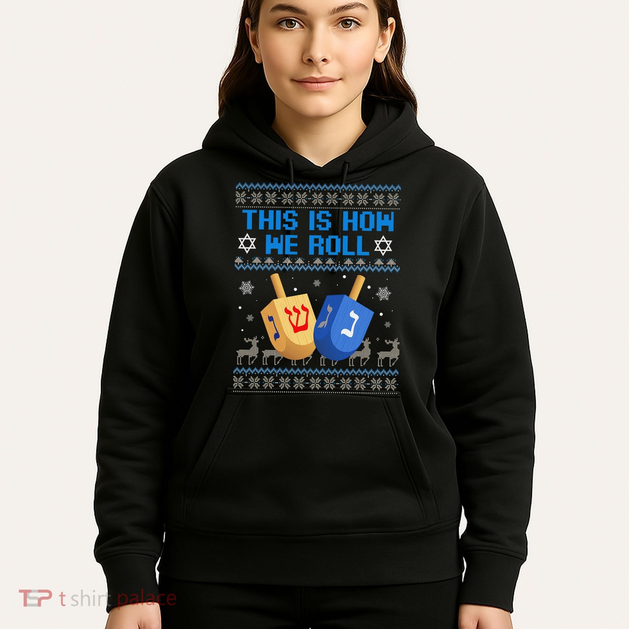 This Is How I Roll Dreidel Chanukah Ugly Hanukkah Sweater  Hoodie