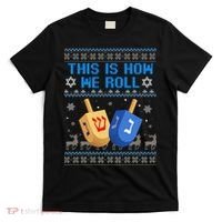This Is How I Roll Dreidel Chanukah Ugly Hanukkah Sweater  T-Shirt thumb 0