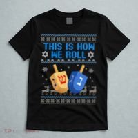 This Is How I Roll Dreidel Chanukah Ugly Hanukkah Sweater  T-Shirt thumb 5