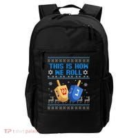 This Is How I Roll Dreidel Chanukah Ugly Hanukkah Sweater  Backpack thumb 0
