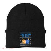 This Is How I Roll Dreidel Chanukah Ugly Hanukkah Sweater  Beanie thumb 0