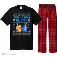 This Is How I Roll Dreidel Chanukah Ugly Hanukkah Sweater  Pajama Set thumb 0