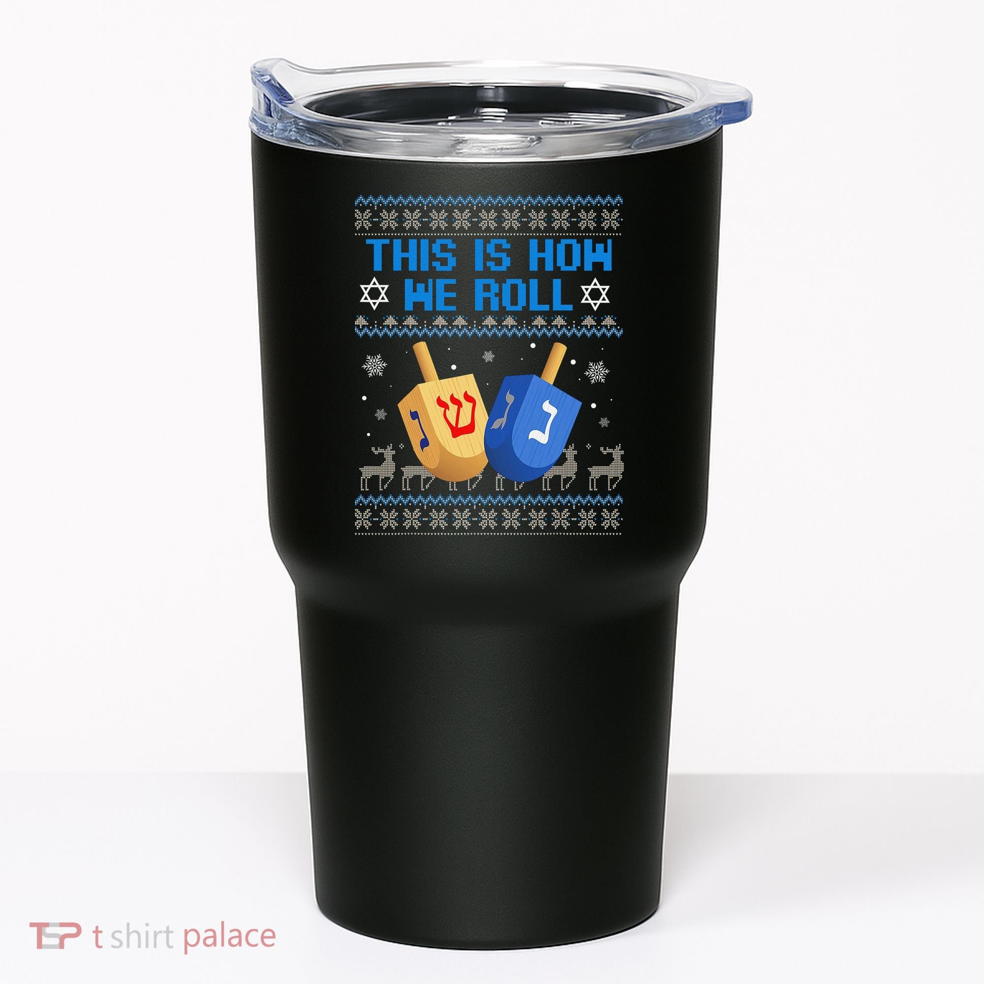 This Is How I Roll Dreidel Chanukah Ugly Hanukkah Sweater  Tumbler
