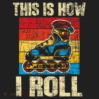This Is How I Roll Rollerblades Skater Inline Skating Golf Towel thumb 3