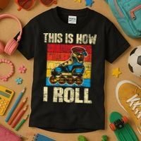 This Is How I Roll Rollerblades Skater Inline Skating Kids T-Shirt thumb 3