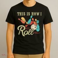 This Is How I Roll Retro Bowling Lover Funny Bowler Gifts T-Shirt thumb 3