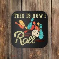 This Is How I Roll Retro Bowling Lover Funny Bowler Gifts Coaster thumb 0