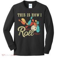 This Is How I Roll Retro Bowling Lover Funny Bowler Gifts Kids Long Sleeve Shirt thumb 0