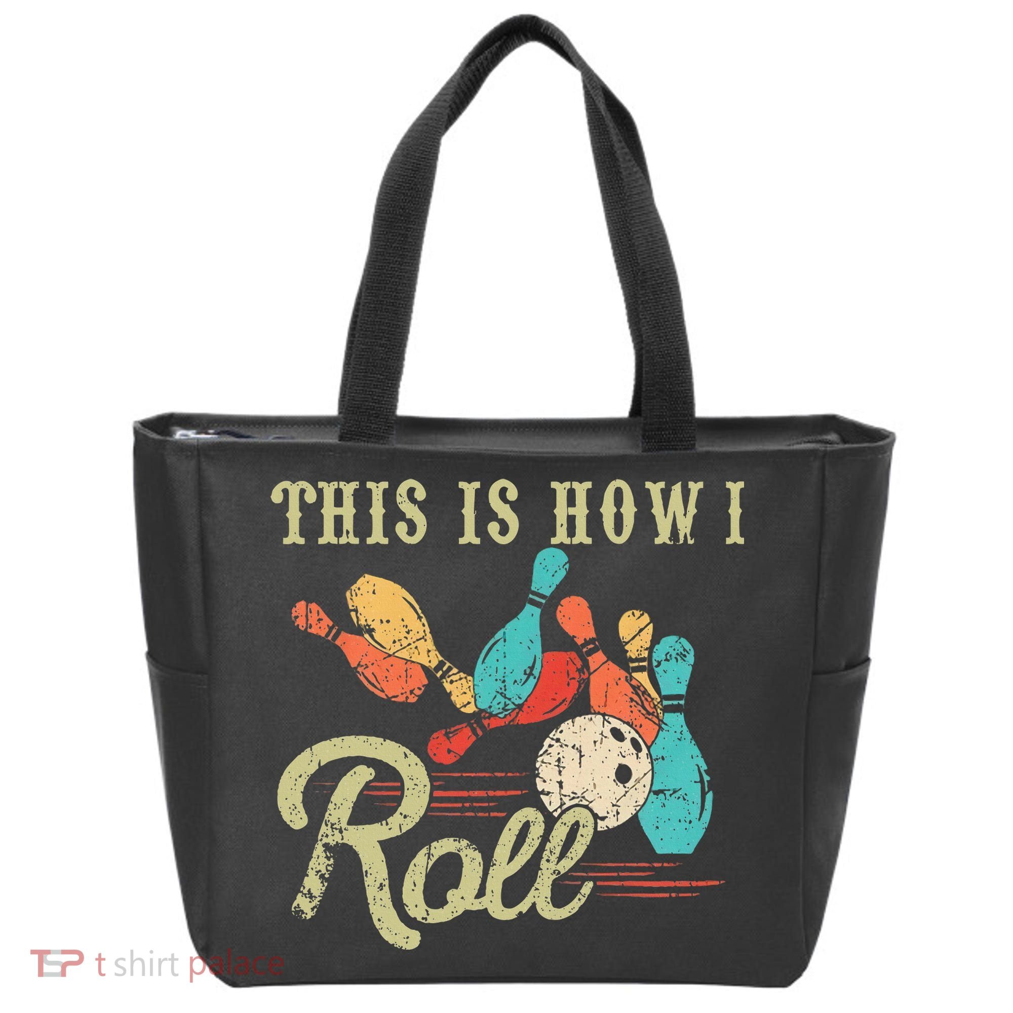 This Is How I Roll Retro Bowling Lover Funny Bowler Gifts Tote Bag