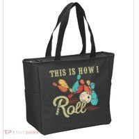 This Is How I Roll Retro Bowling Lover Funny Bowler Gifts Tote Bag thumb 2