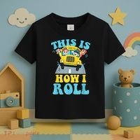 This Is How I Roll School Bus Driver Appreciation Toddler T-Shirt thumb 3