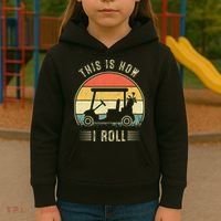 This Is How I Roll Golf Cart Funny Golfers Kids Hoodie thumb 3