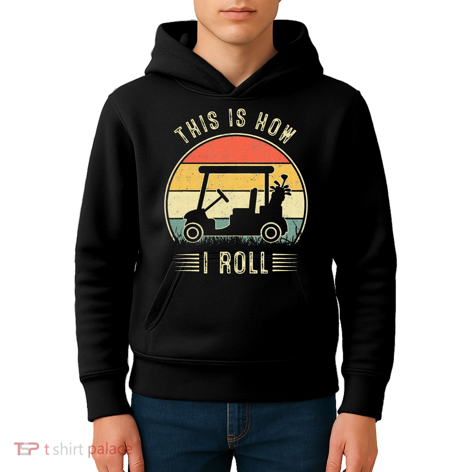 This Is How I Roll Golf Cart Funny Golfers Kids Hoodie
