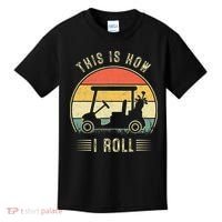 This Is How I Roll Golf Cart Funny Golfers Kids T-Shirt thumb 0