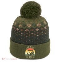This Is How I Roll Golf Cart Funny Golfers The Baniff Cuffed Pom Beanie thumb 0