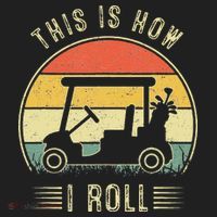 This Is How I Roll Golf Car Funny Golfers Golf Towel thumb 3