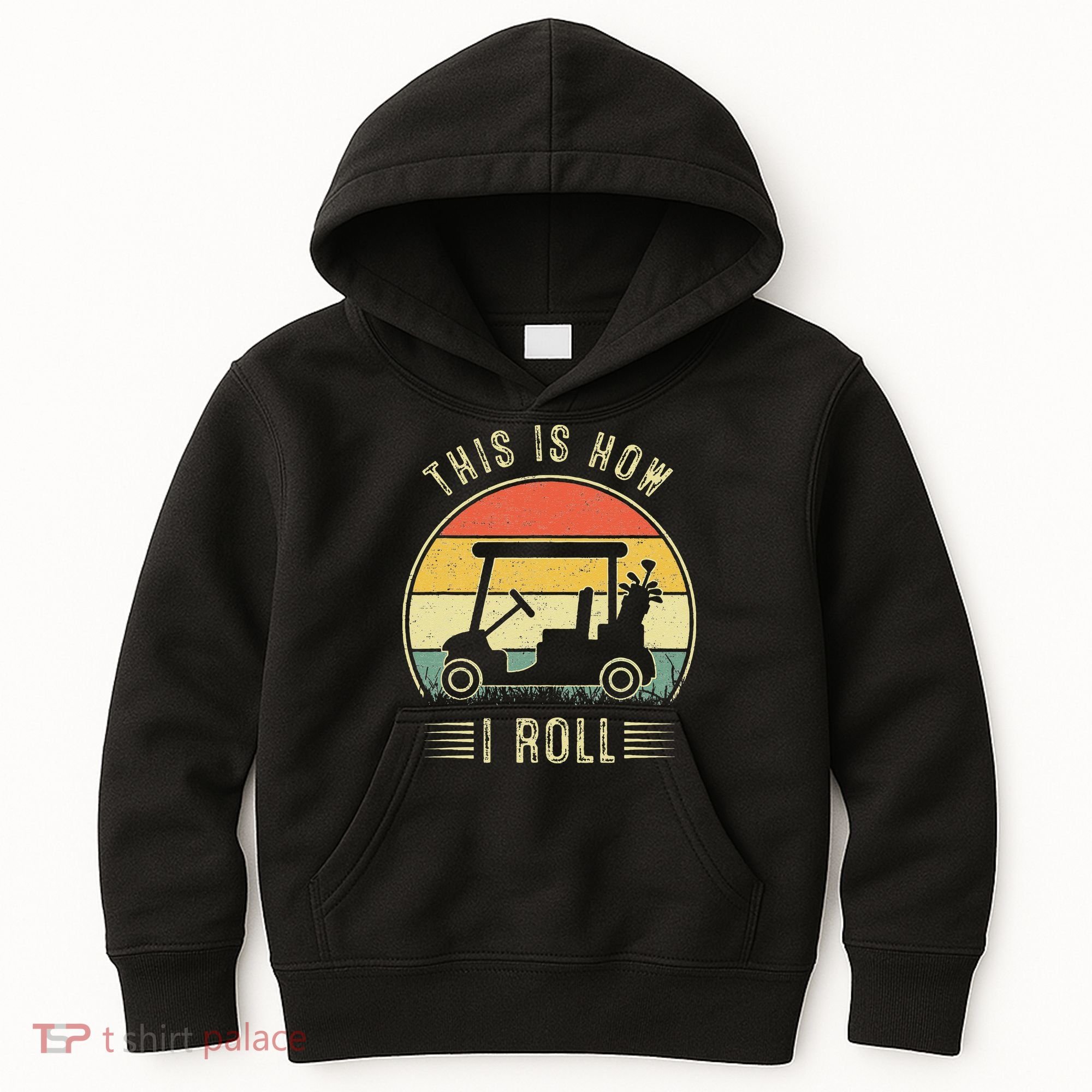 This Is How I Roll Golf Car Funny Golfers Kids Hoodie