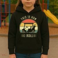 This Is How I Roll Golf Car Funny Golfers Kids Hoodie thumb 3