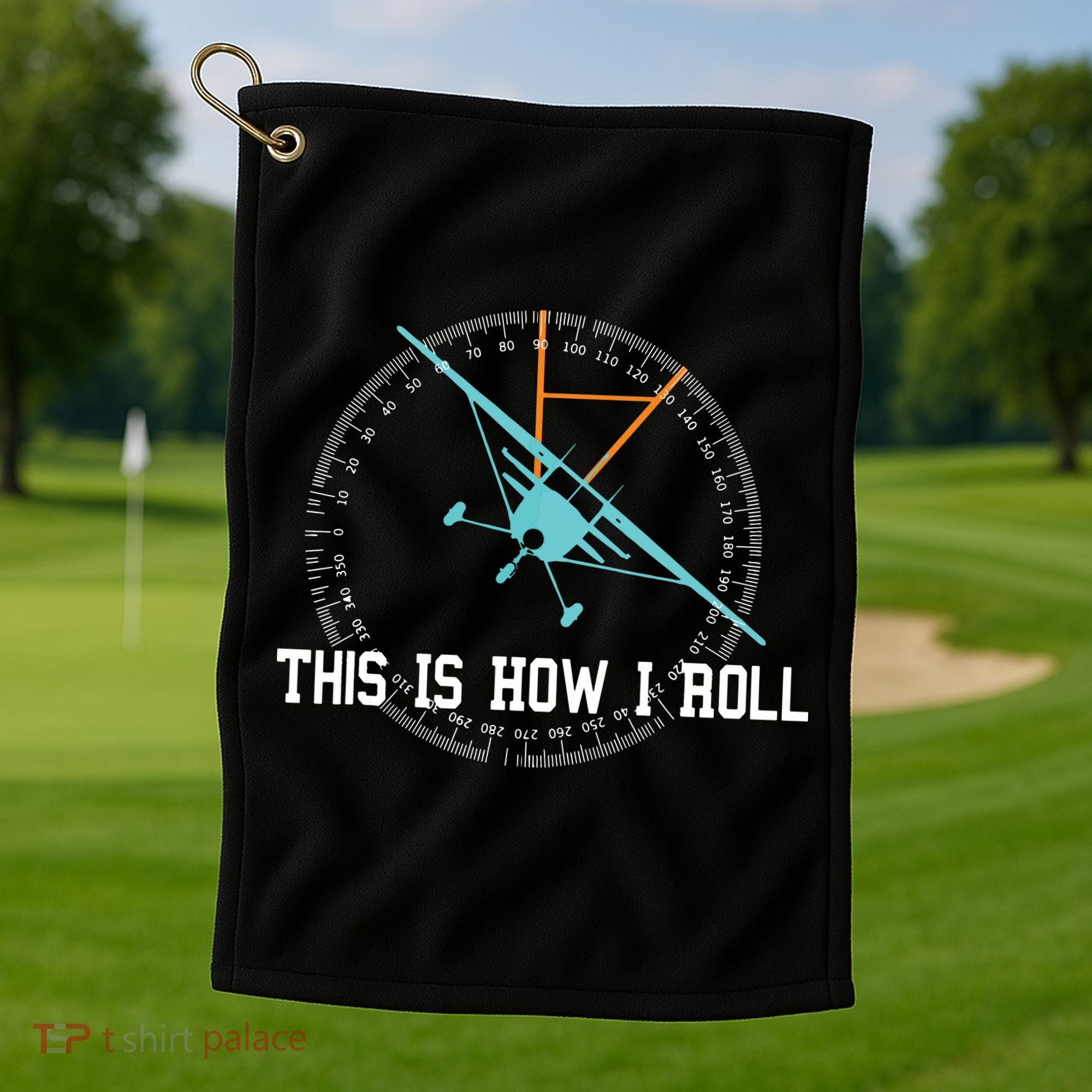 This Is How We Roll Pilot Shirts Funny Airplane Aircraft Tees Golf Towel
