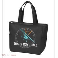 This Is How We Roll Pilot Shirts Funny Airplane Aircraft Tees Tote Bag thumb 3