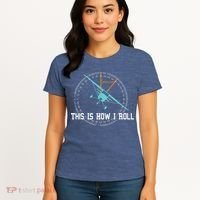 This Is How We Roll Pilot Shirts Funny Airplane Aircraft Tees Women's T-Shirt thumb 4