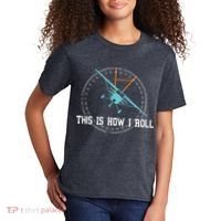 This Is How We Roll Pilot Shirts Funny Airplane Aircraft Tees Kids T-Shirt thumb 2