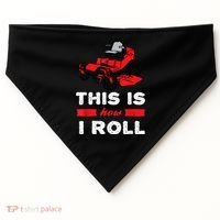 This Is How I Roll Zero Turn Riding Lawn Mower Image USA-Made Doggie Bandana thumb 0