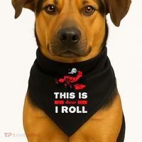 This Is How I Roll Zero Turn Riding Lawn Mower Image USA-Made Doggie Bandana thumb 1