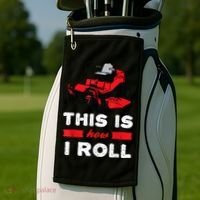 This Is How I Roll Zero Turn Riding Lawn Mower Image Golf Towel thumb 2
