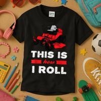 This Is How I Roll Zero Turn Riding Lawn Mower Image Kids T-Shirt thumb 3
