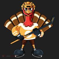 Thanksgiving Ice Hockey Gobble Player Turkey Skater Gift Great Gift Beanie thumb 2
