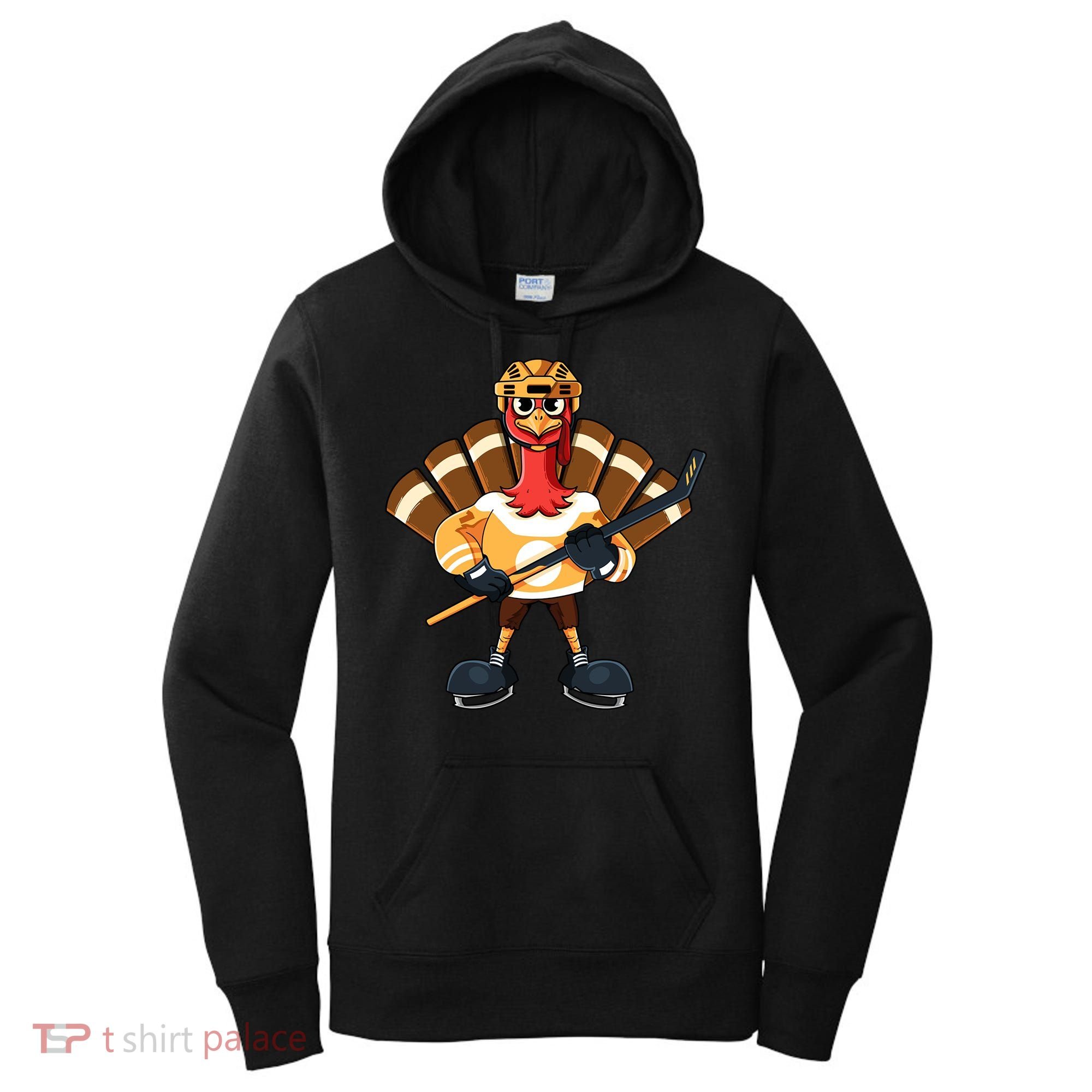 Thanksgiving Ice Hockey Gobble Player Turkey Skater Gift Great Gift Women's Hoodie
