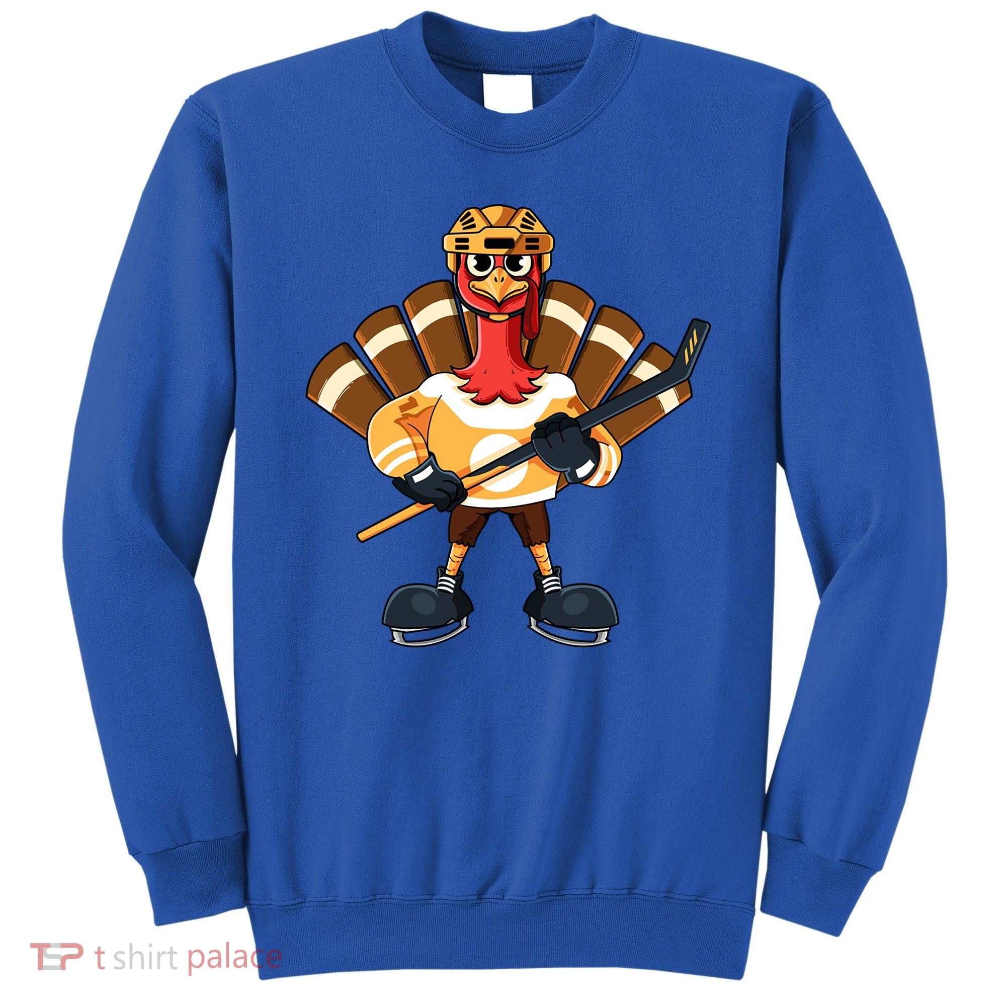 Thanksgiving Ice Hockey Gobble Player Turkey Skater Gift Great Gift Sweatshirt