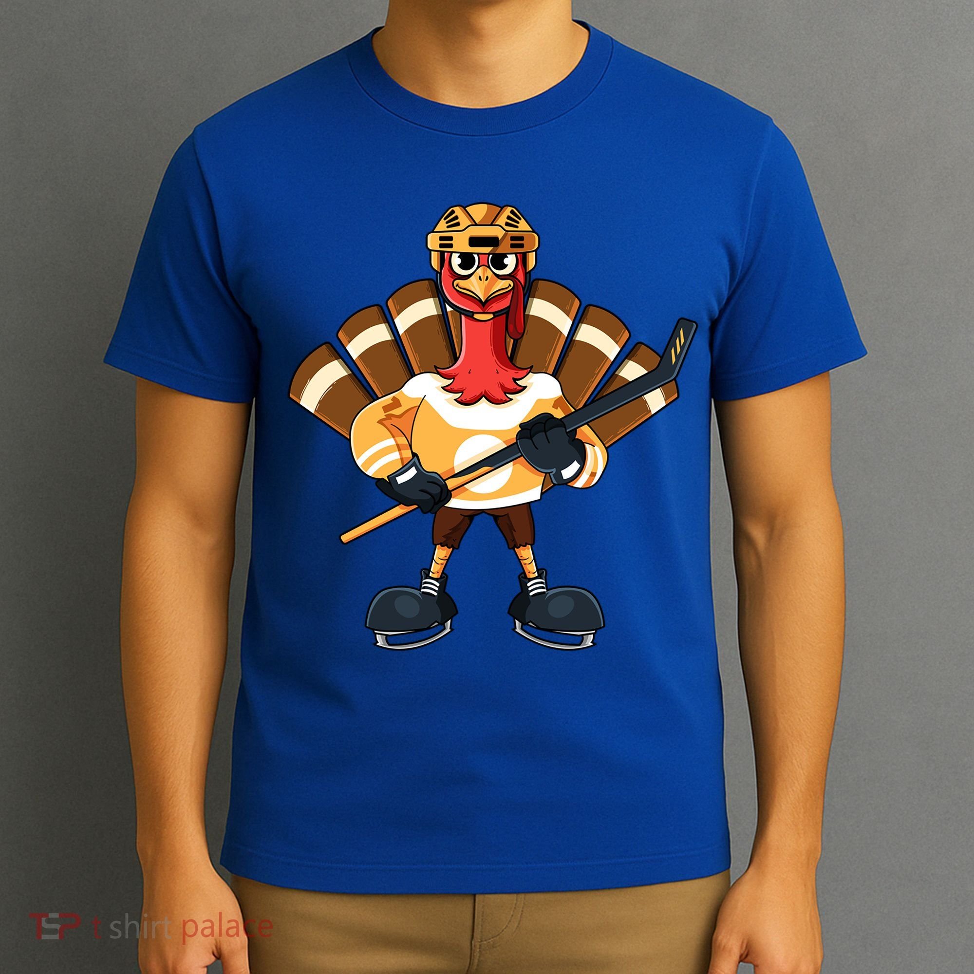Thanksgiving Ice Hockey Gobble Player Turkey Skater Gift Great Gift T-Shirt