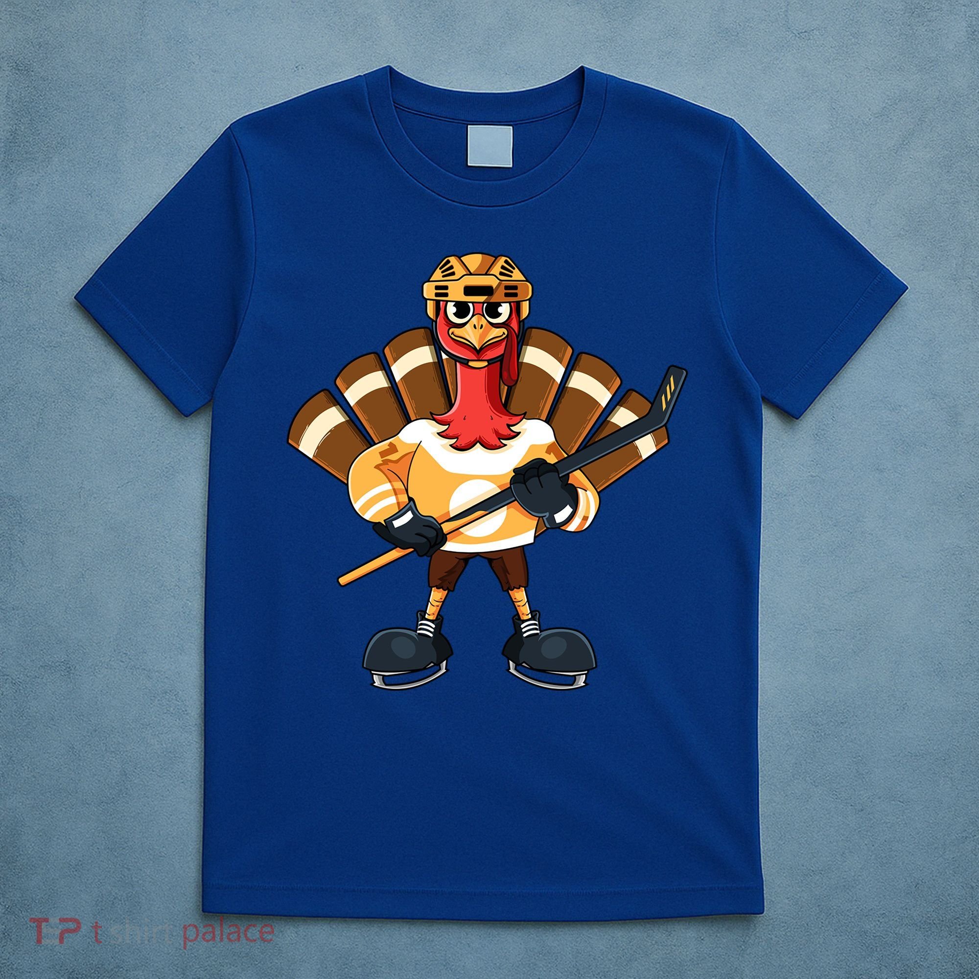 Thanksgiving Ice Hockey Gobble Player Turkey Skater Gift Great Gift T-Shirt