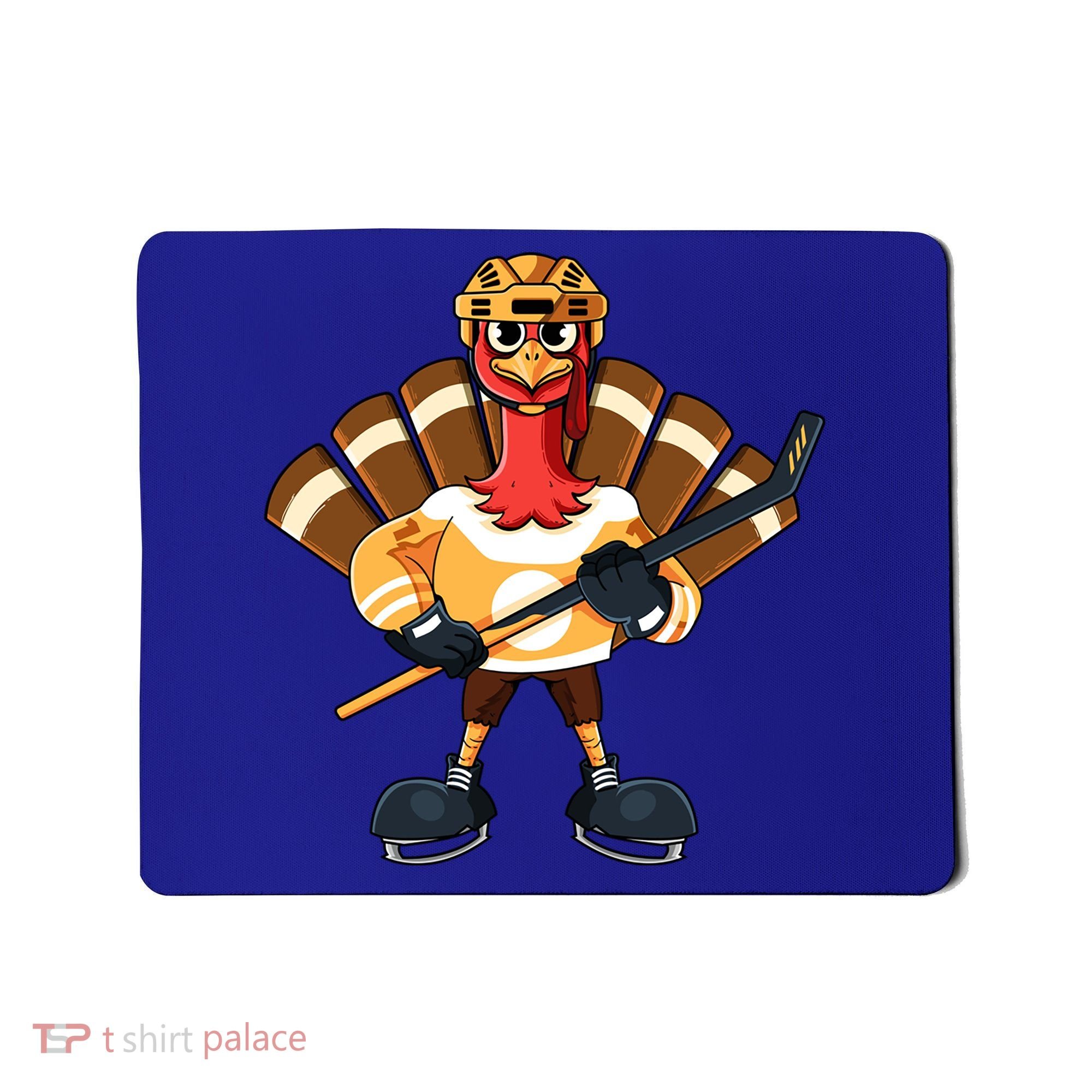Thanksgiving Ice Hockey Gobble Player Turkey Skater Gift Great Gift Mousepad