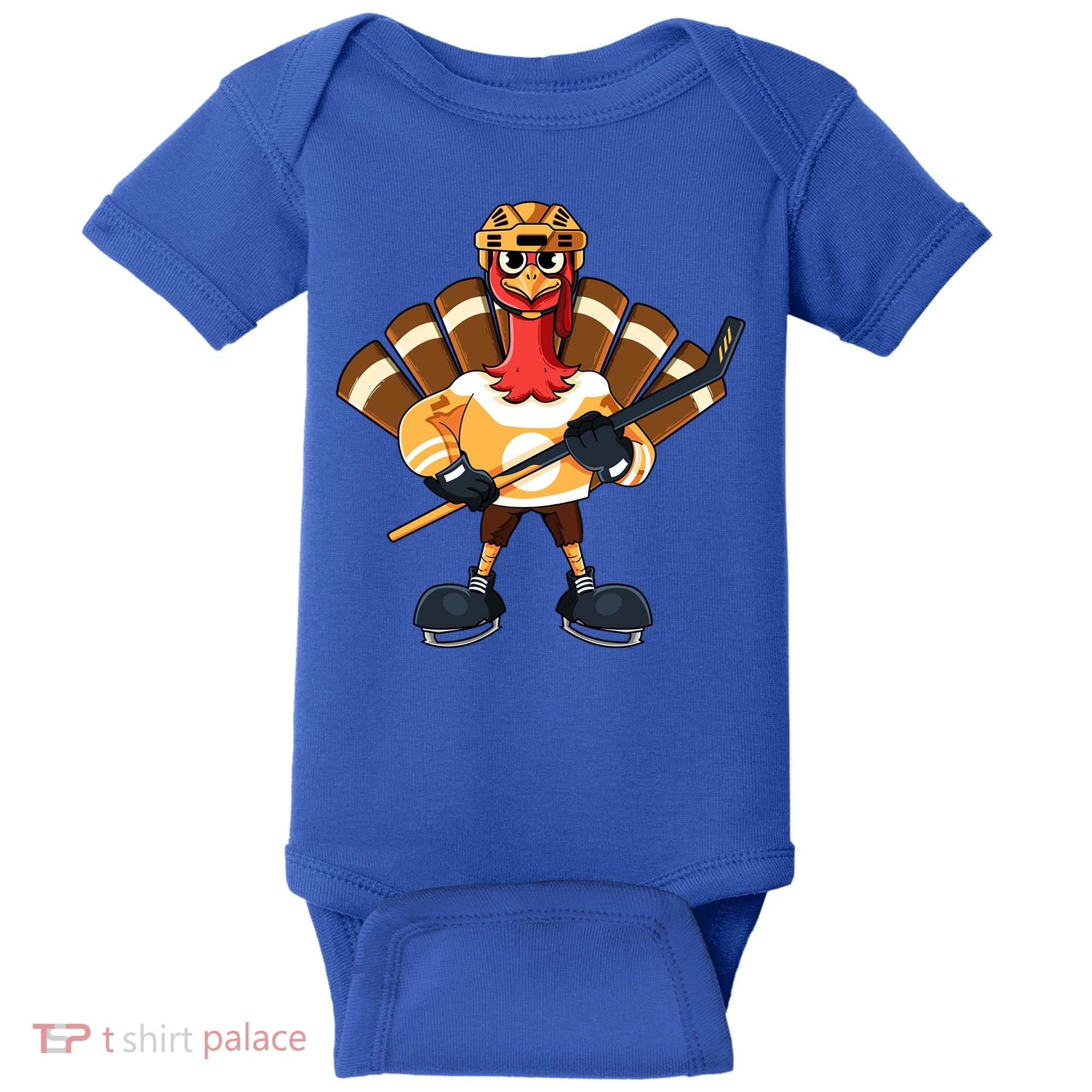 Thanksgiving Ice Hockey Gobble Player Turkey Skater Gift Great Gift Baby Bodysuit