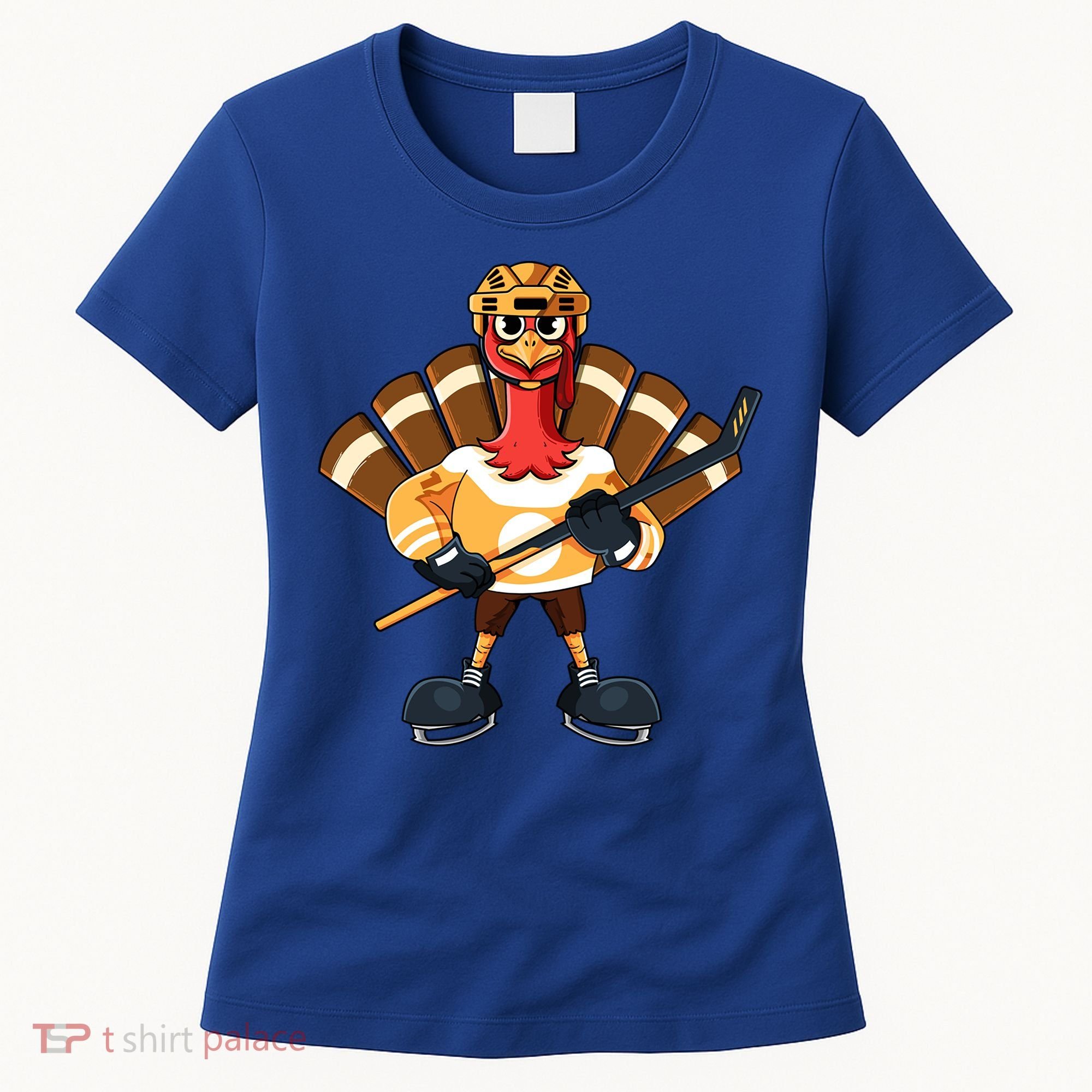 Thanksgiving Ice Hockey Gobble Player Turkey Skater Gift Great Gift Women's T-Shirt