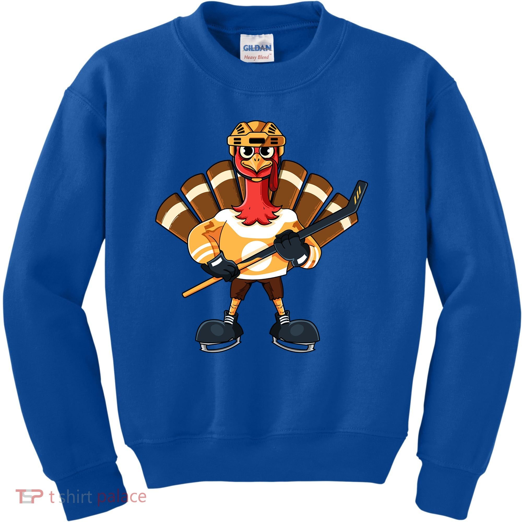 Thanksgiving Ice Hockey Gobble Player Turkey Skater Gift Great Gift Kids Sweatshirt