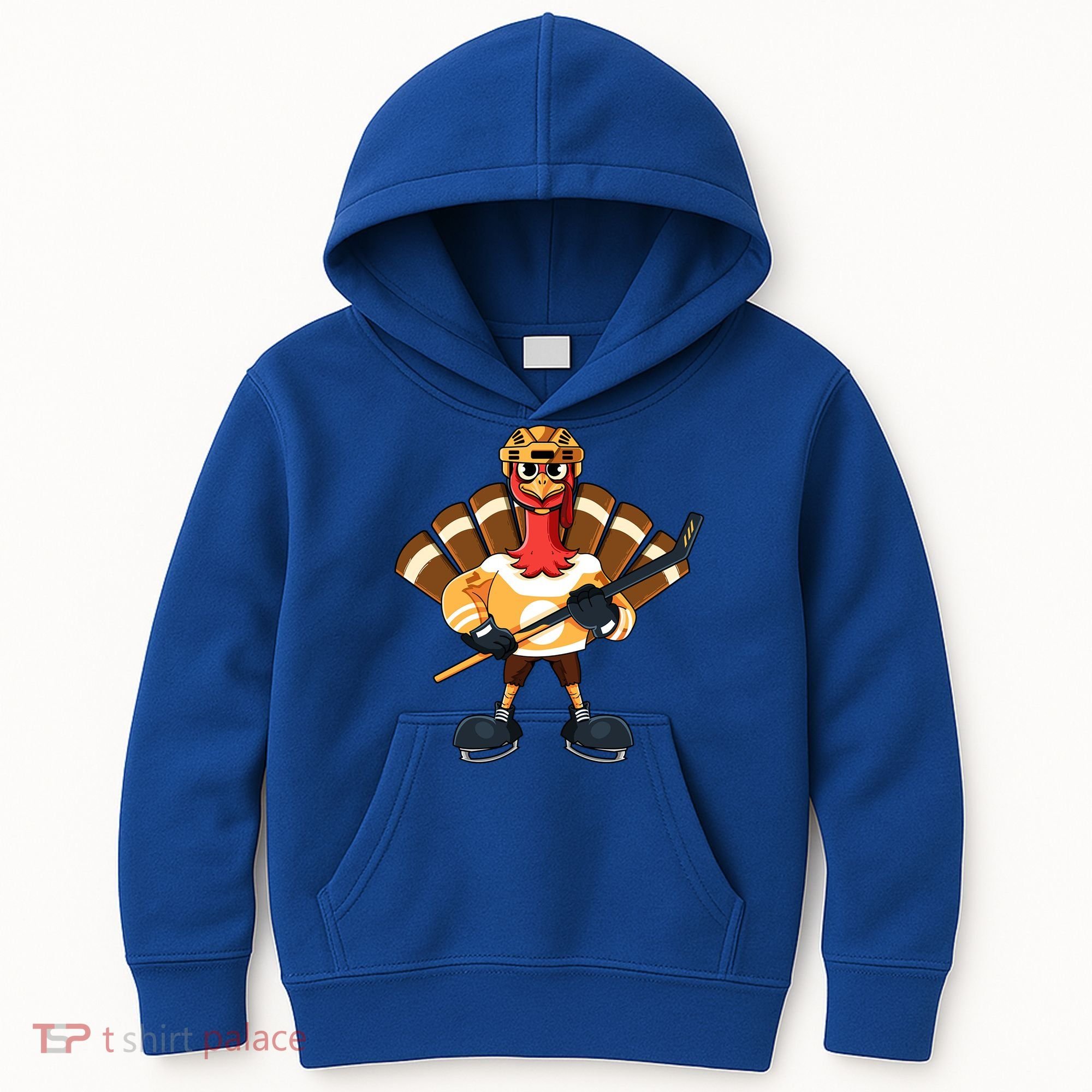Thanksgiving Ice Hockey Gobble Player Turkey Skater Gift Great Gift Kids Hoodie