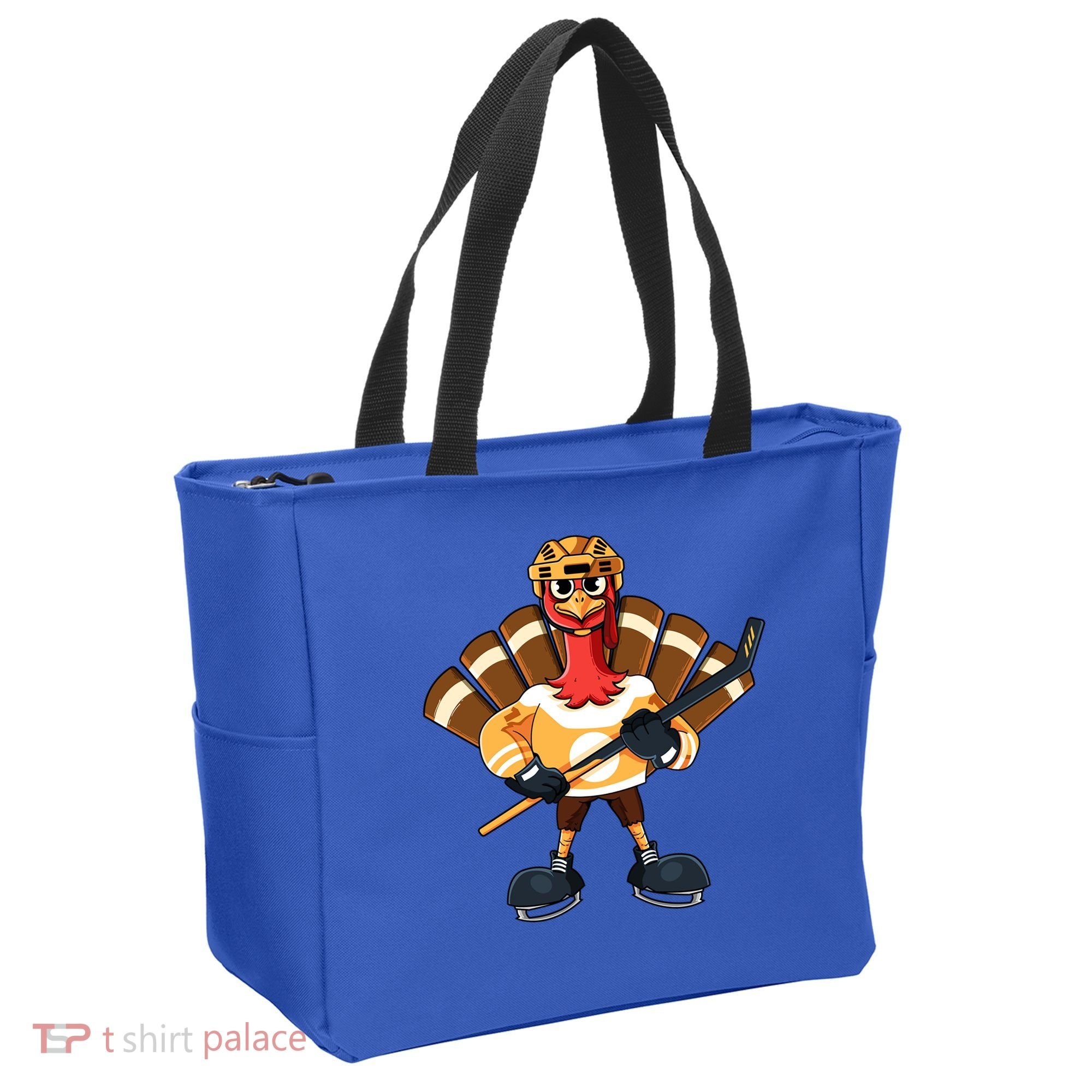 Thanksgiving Ice Hockey Gobble Player Turkey Skater Gift Great Gift Tote Bag