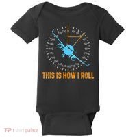 This Is How I Roll Airplane Pilo Aviation Baby Bodysuit thumb 0